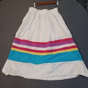 Peddlers Stripped Cotton Skirt